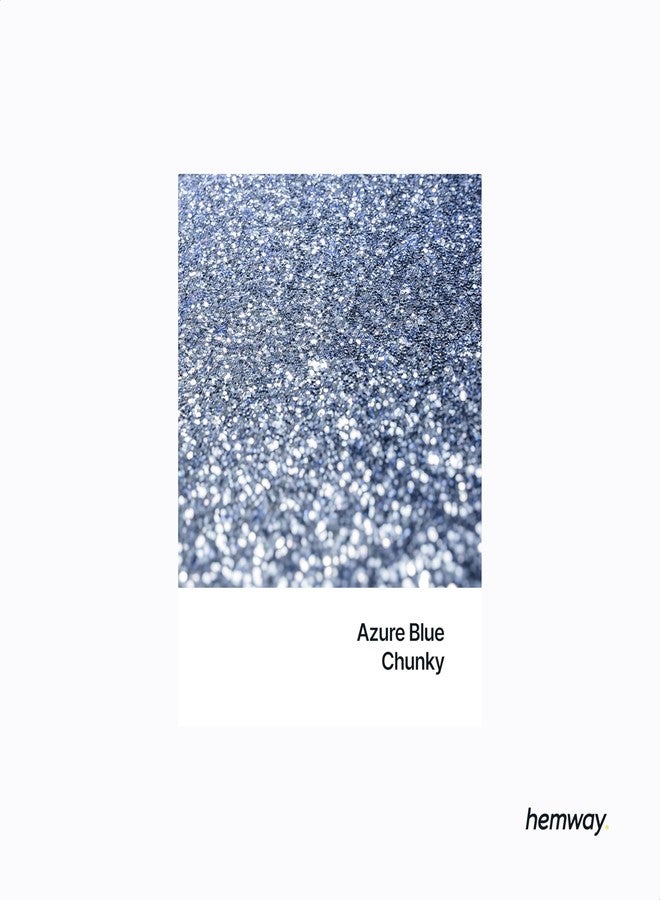 Hemway Premium Craft Glitter Shaker - Azure Blue | 130g Chunky Metallic Flake Sequins for Resin & Epoxy Crafts | Craft Supplies for Tumblers, Festival, Art - Image 2