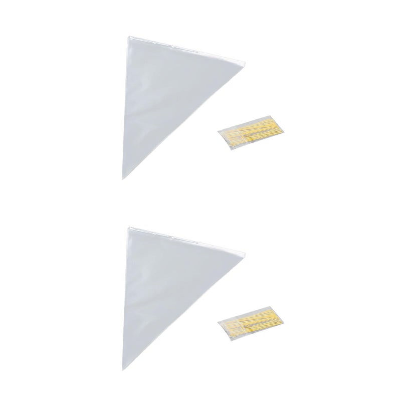 400 Pcs Cellophane OPP Triangle Cellophane Treat with Cable Ties (13 x 25cm) - Image 1