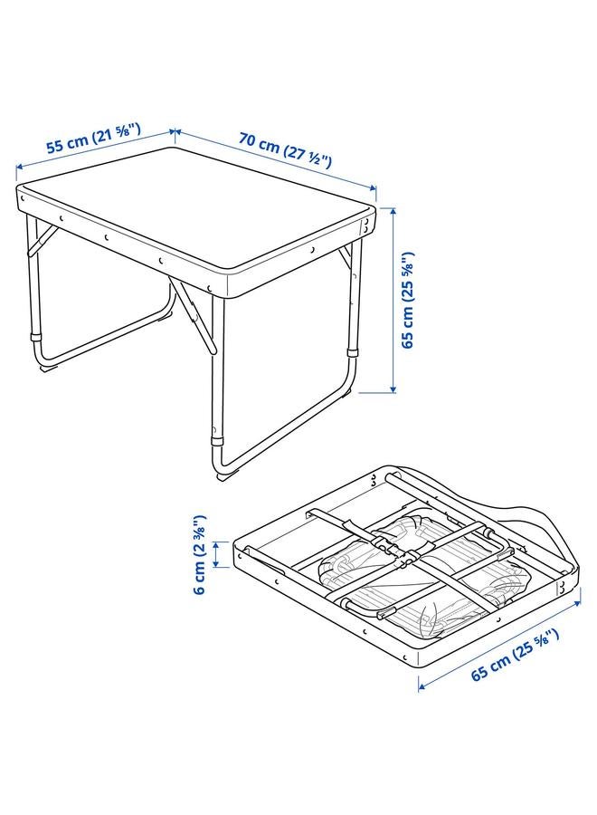erorex Folding Table Set, Blue - Image 5