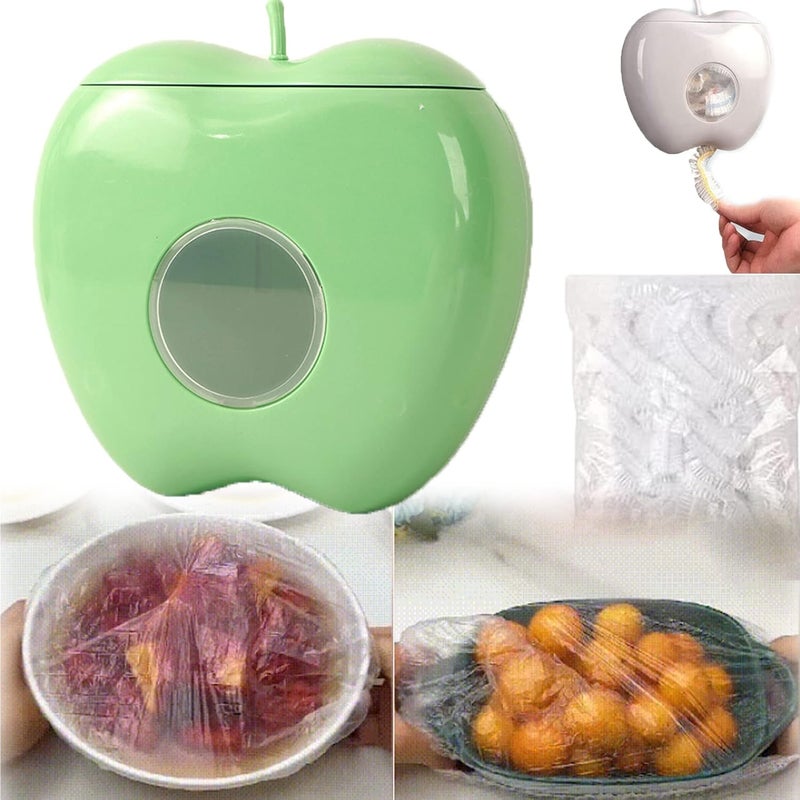 klarako Cling Film Sleeve Storage Box, Cling Film Storage Box, Fresh Keeping Bag Storage Box, Plastic Wrap Storage Box (Green) - Image 1