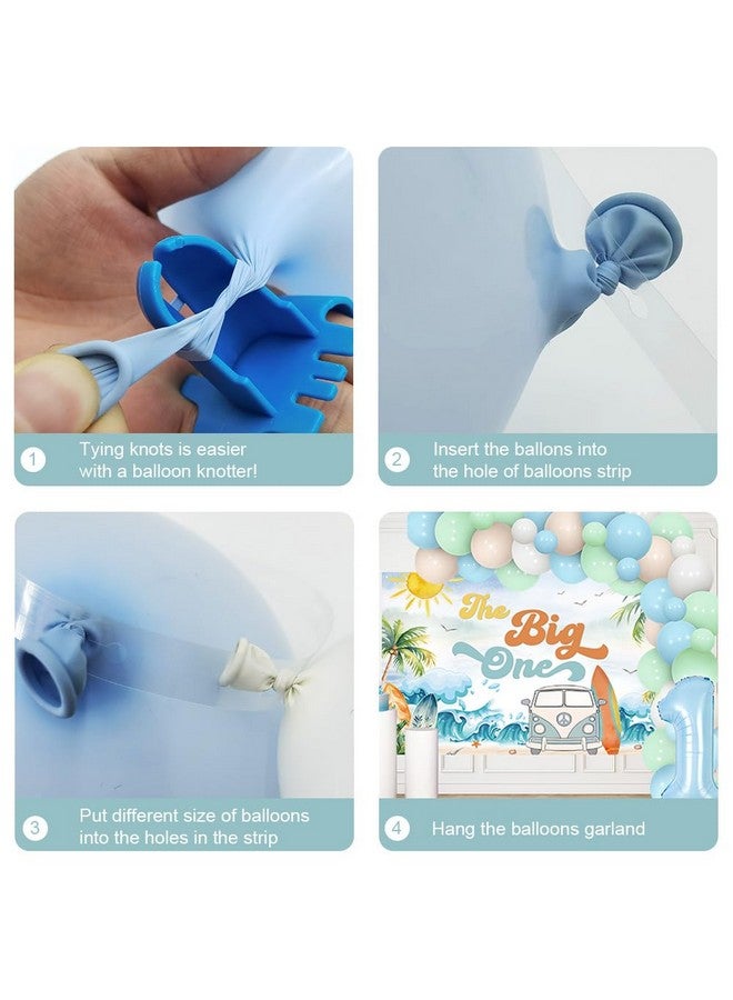 MEHOFOND The Big One First Birthday Decorations, Surf 1st Birthday Party Decorations Supplies, Boy 1st-Wave First Banner, Retro Sand Summer Beach Surfs Up Pool Fishing Balloons Arch Kit - Image 5