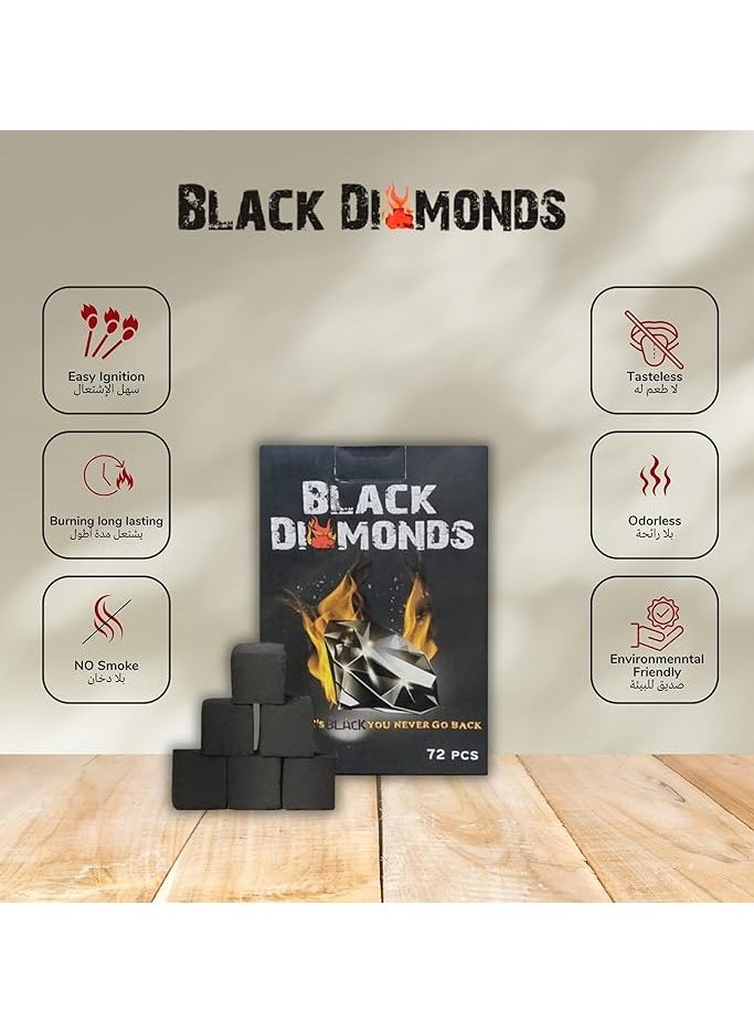 BLACK DIAMONDS Black Diamonds Coconut Shell Charcoal Cubes (72 Pcs)  - Image 4