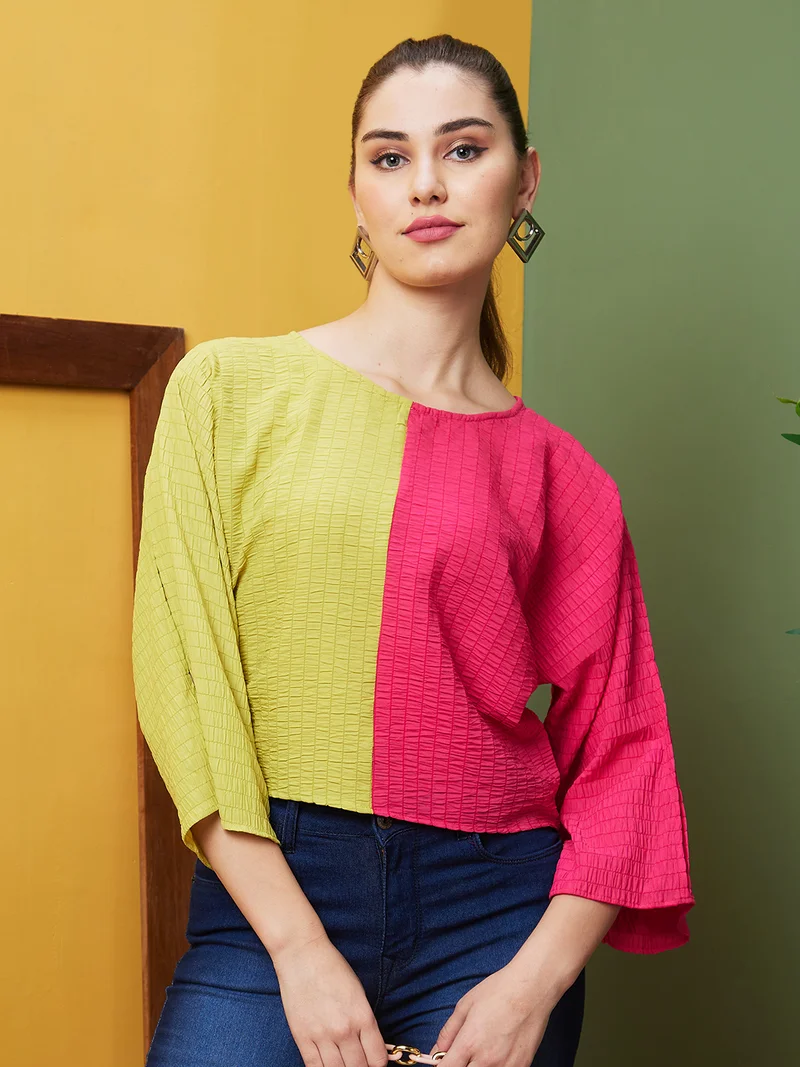 globus Women Colourblocked Casual Top