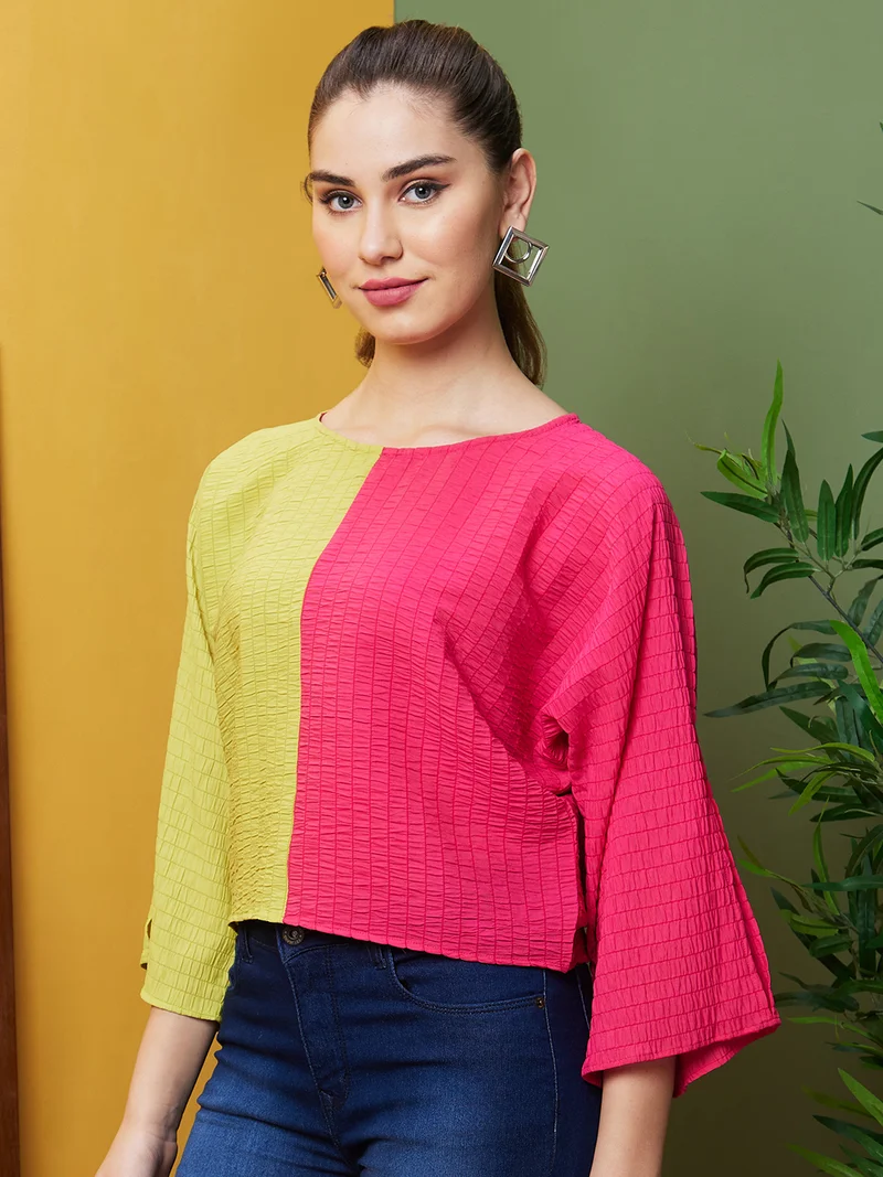 globus Women Colourblocked Casual Top