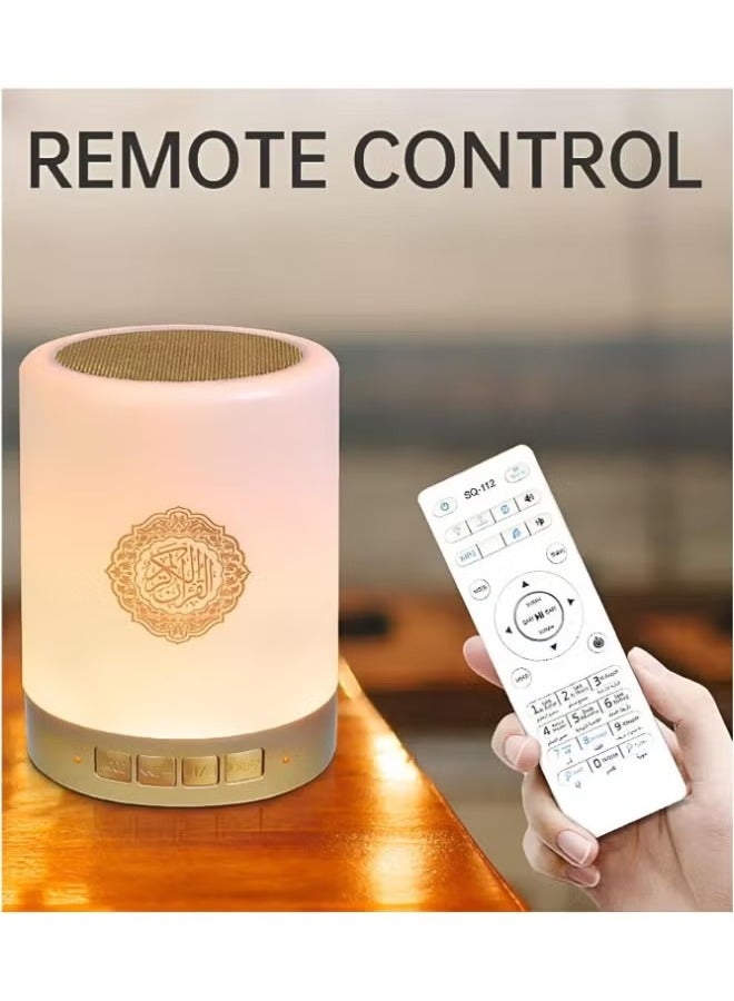 ELTRAZONE SQ112 Quran Speaker Touch Lamp – Portable Bluetooth Speaker with 14 Translations, 18 Reciters, APP Control, LED Touch Lamp, High-Quality Sound, Ideal for Home, Office & Travel, White - Image 4