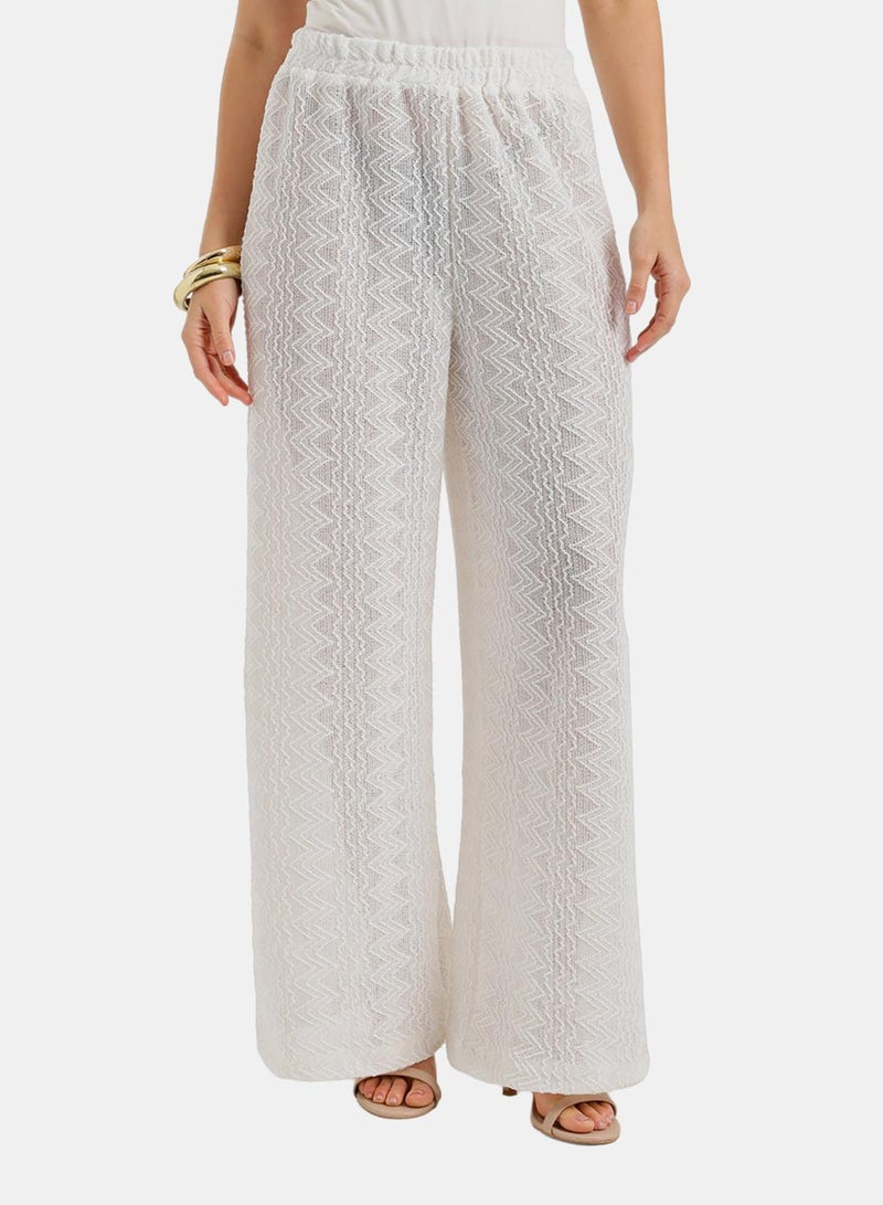 Carina Zigzag-Embroidered Pants - Image 1