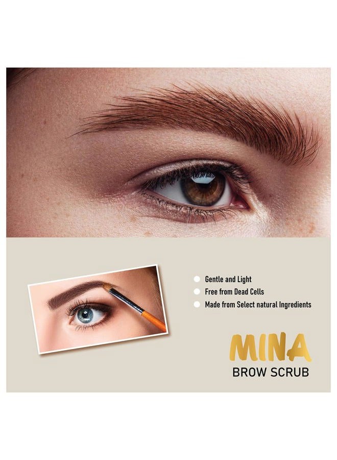 MinaiBrow مقشر الحواجب MINA | للحصول على حناء أو صبغة تدوم طويلاً | مستخلصات طبيعية تقشر البشرة بلطف | تحضير المنطقة للحناء أو الصبغة 50 مل | مقشر حواجب عضوي لعملية الصبغ - Image 5
