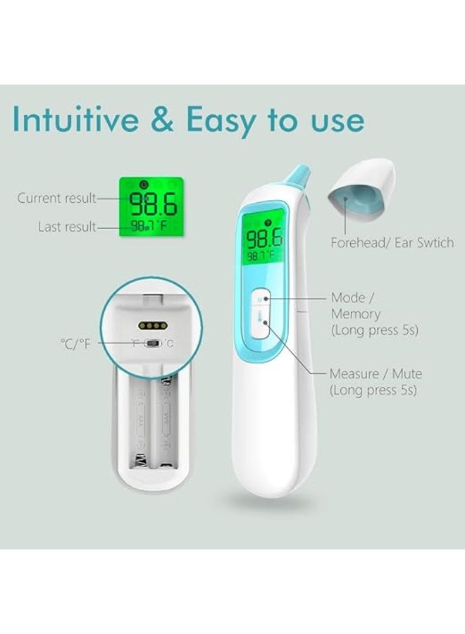 ترمومتر Joyhicare الاحترافي بالإنفراريد - جهاز قياس حرارة الجبهة والأجسام بدون تلامس - دقة طبية مع ذاكرة 50 قراءة وإنذار للحمى والوضع الصامت - Image 2