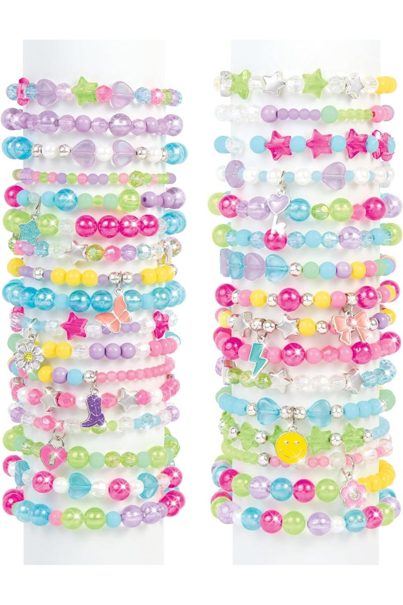Make It Real استوديو الخرز - مجموعة صنع الأساور 1443 قطعة، خرز وسحر، اصنع أكثر من 30 سواراً - Image 4