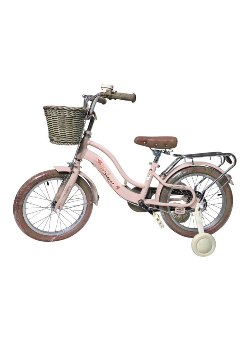 BABYCARA Kids Bike 12/14/16 Inch Assorted Cycling Removable Stabilizers Steel Frame with Basket and Air Tire  - Image 1
