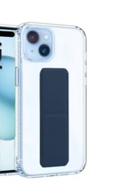 iPhone 14 Protective Case with Built-in Magnetic Grip Clear/Blue