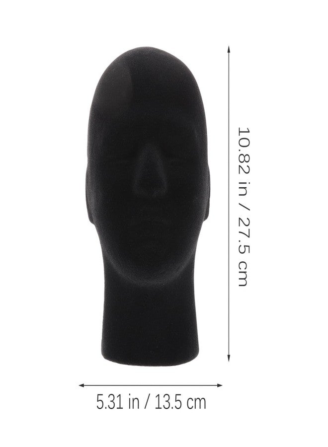 KALLORY Male Foam Mannequin Head 2 Pack 10.82In Wig Display Stand Hat Holder for Styling Practice Wig Drying and Hair Accessories Display - Image 2
