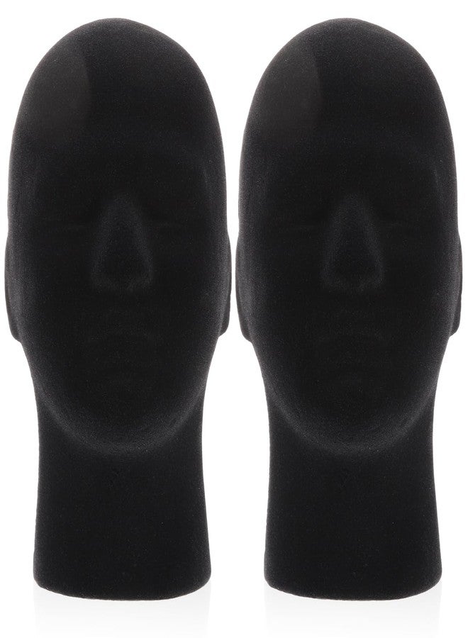 KALLORY Male Foam Mannequin Head 2 Pack 10.82In Wig Display Stand Hat Holder for Styling Practice Wig Drying and Hair Accessories Display - Image 1