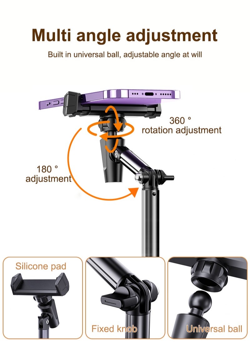 Generic - Mobile phone holder for office and home, Adjustable height 30-45 cm, Adjustable angle support arm, 360 degree adjustable viewing angle - Image 1