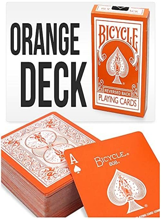 Magic Makers Orange Playing Cards Bicycle Deck - Image 4