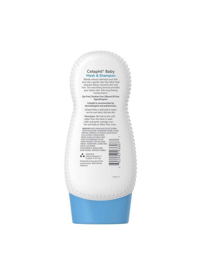 Cetaphil Baby Shampoo and Body Wash with Organic Calendula, Tear Free, Hypoallergenic, Soap Free, Ideal for Everyday Use, 7.8 Ounce (Pack of 2) - Image 1