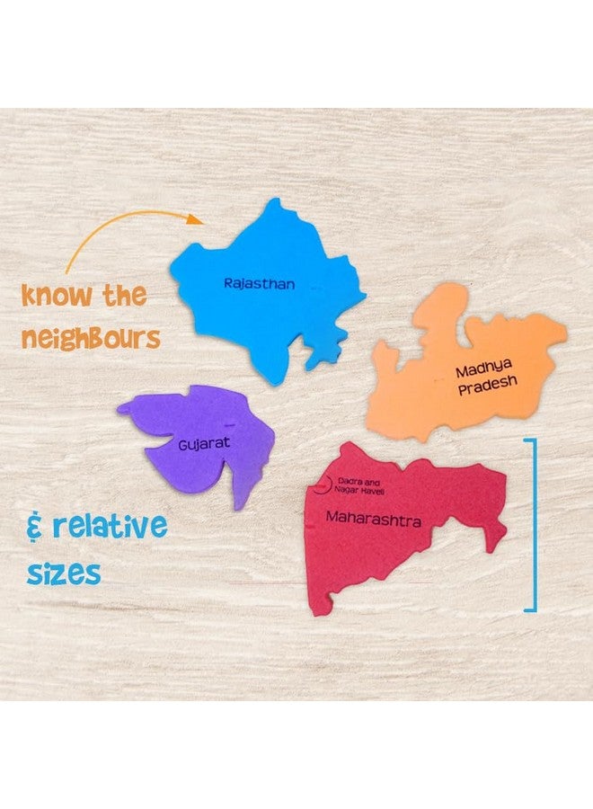 إيماجيميك ألغاز خريطة الهند من Imagimake Mapology - تتضمن عواصم الولايات - جغرافيا للأطفال - ألعاب تعليمية للأطفال من سن 5 إلى 7 سنوات - هدية للأولاد والبنات من سن 5 و6 و7 و8 و9 سنوات - Image 4