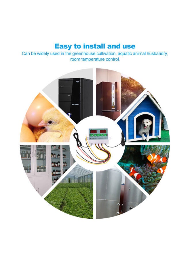 NIBEMINENT Micro Computer Intelligent Digital Temperature Controller With Dual Display ZFX-ST3012 220V/1500W Multicolour - Image 5