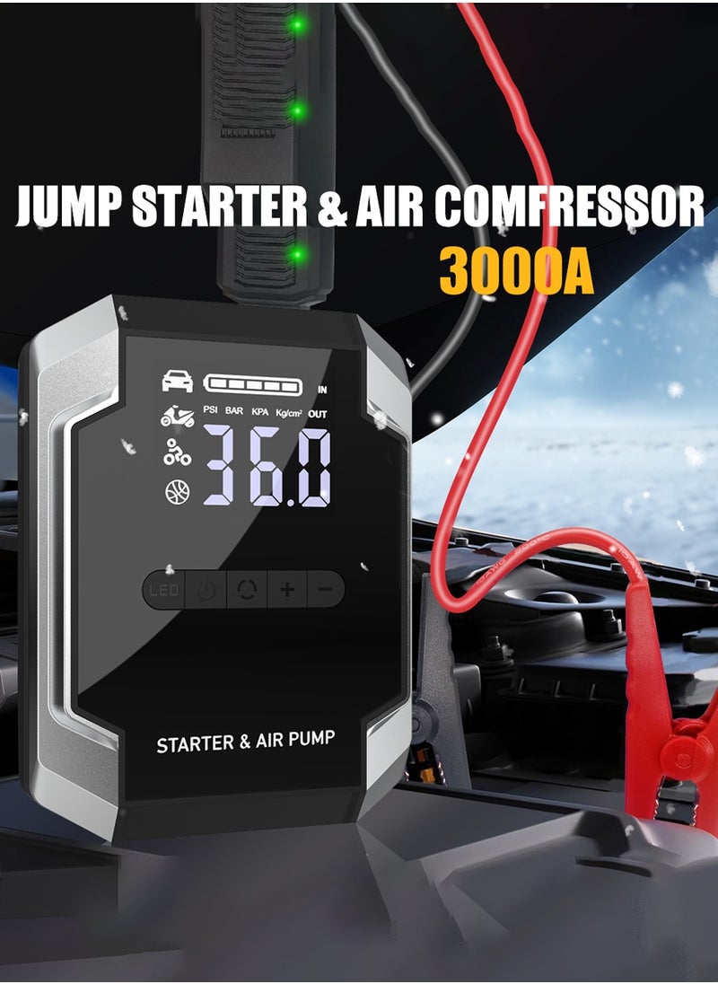 Luttec Car Jump Starter Charger for Vehicles Emergency Car Booster Smart Pump Air Compressor  - Image 2