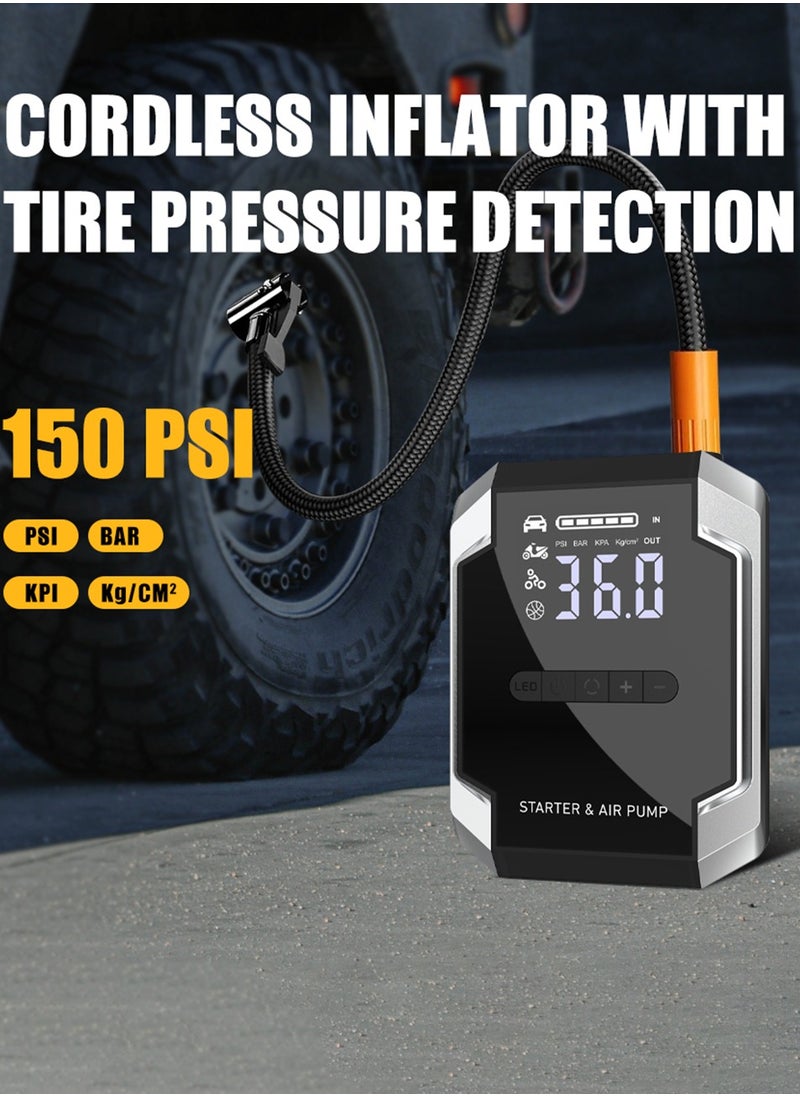 Luttec Car Jump Starter Charger for Vehicles Emergency Car Booster Smart Pump Air Compressor  - Image 3