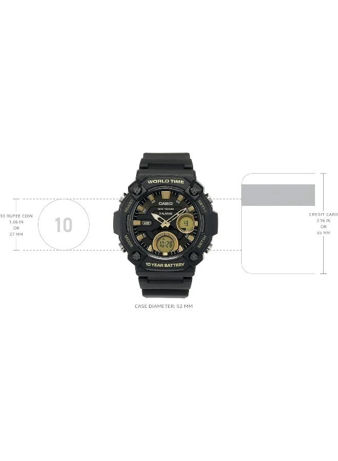 CASIO Men's Men's Watch - AEQ-120W-9AVDF Blue Dial, Black Band