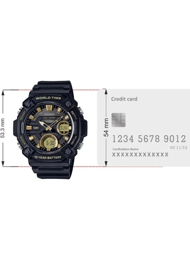 CASIO Men's Men's Watch - AEQ-120W-9AVDF Blue Dial, Black Band