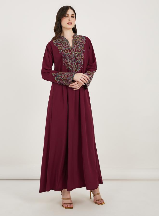 Take Two Styli Multi Dori Work Notch Neck Kaftan - Image 2