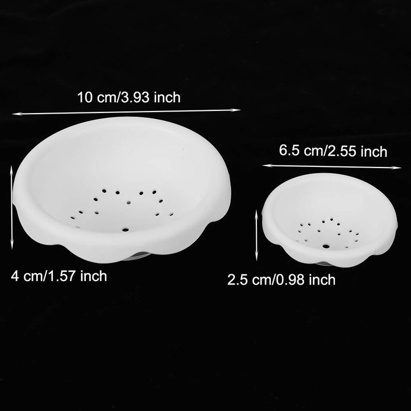 EORTA EORTA 6Pcs Fondant Flower Drying Molds Big Sized Flower Shaping Bowl Forming Cups  White  2 Size  Dia.10 CM and 6.5 CM  - Image 2