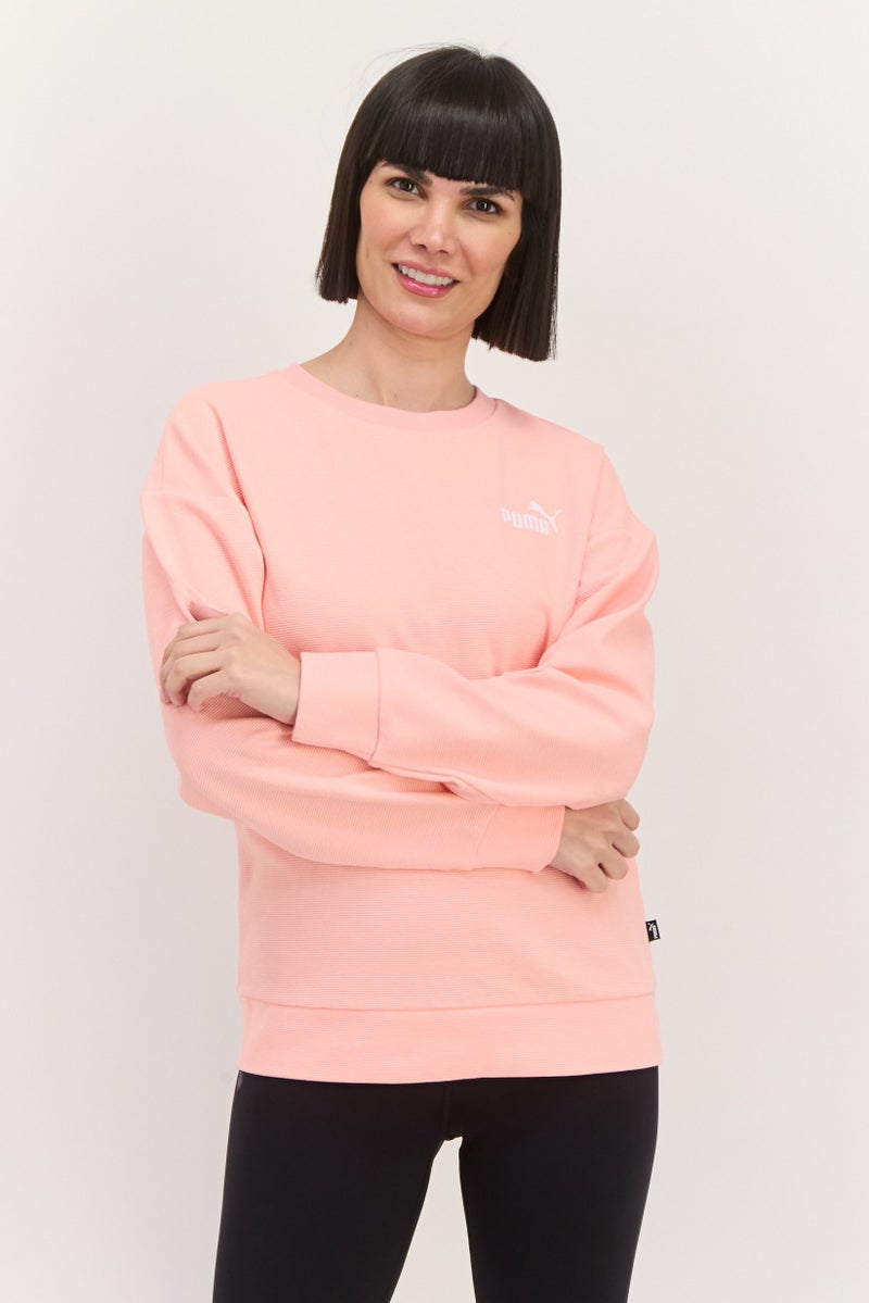PUMA Women Sportswear Fit Long Sleeve Training Sweatshirt, Pink  - Image 1