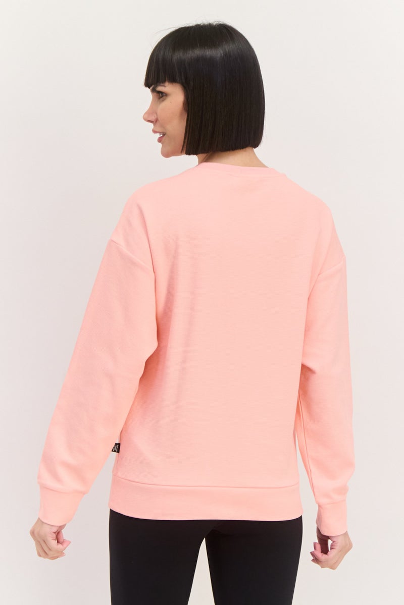 PUMA Women Sportswear Fit Long Sleeve Training Sweatshirt, Pink  - Image 3