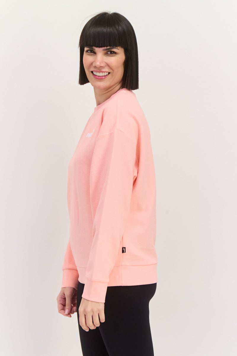 PUMA Women Sportswear Fit Long Sleeve Training Sweatshirt, Pink  - Image 2