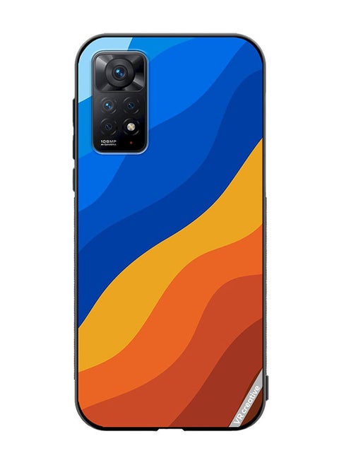 Protective Case Cover For Xiaomi Redmi Note 11 Pro 5G Multicolor Waves Design
