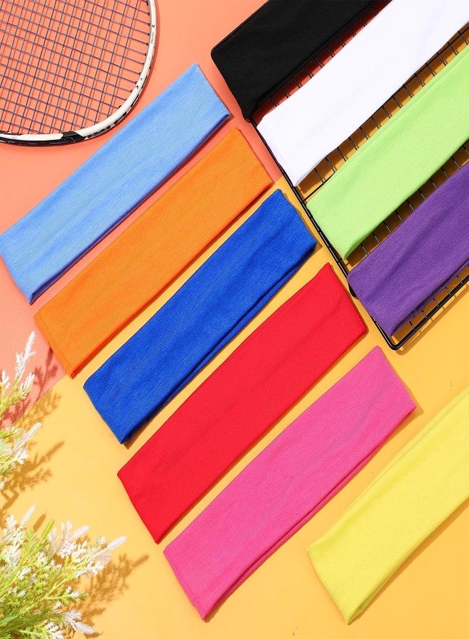 Hotop 30 Pcs Sport Headbands for Women Non Slip Stretchy Soft Fabric Elastic Sweatbands Bulk for Yoga DIY Team Gifts(Multicolor) - Image 2
