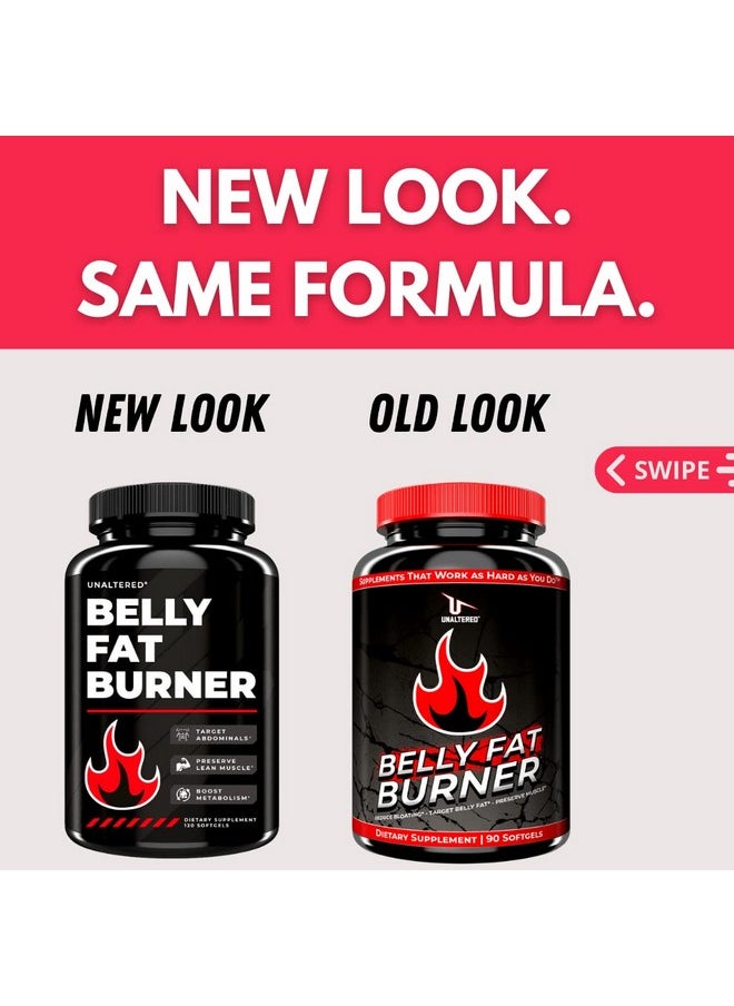 UNALTERED - Fat Burner For Men Lose Belly Fat Tighten Abs Support Lean Muscle Jitter & Caffeinefree Weight Loss Pills 90 Ct - Image 1