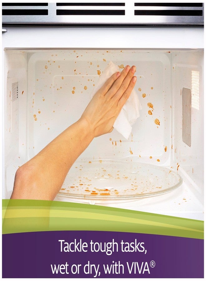 Viva مناديل ورقية VIVA اختيار الورقة بيضاء كبيرة، 6 لفات، نسيج يشبه القماش، مناديل ورقية قوية وناعمة لتنظيف مثالي - Image 2