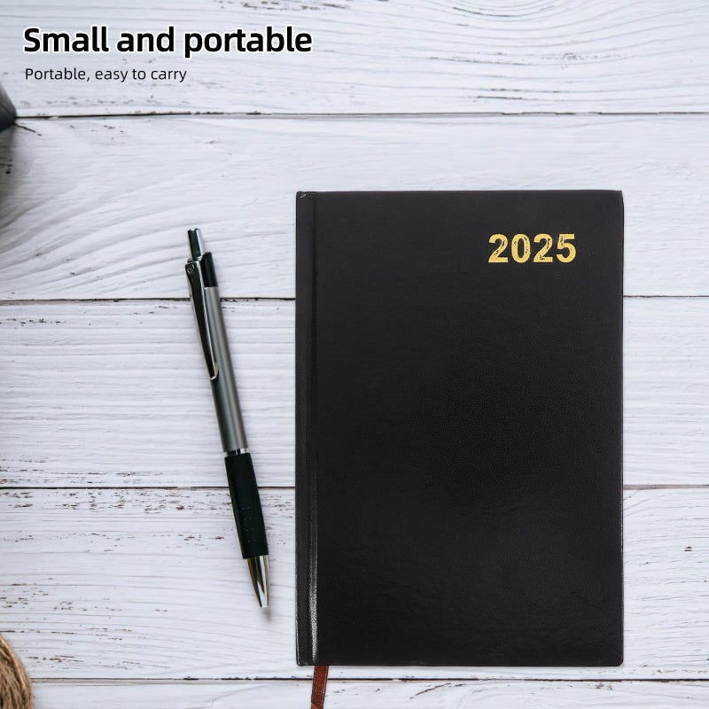 2025 A5 Academic Planner Diary Black Cover Monthly Weekly Calendar Organizer For Students Teachers - Image 5
