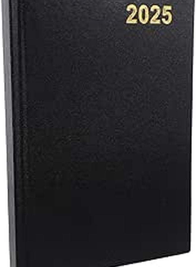 2025 A5 Academic Planner Diary Black Cover Monthly Weekly Calendar Organizer For Students Teachers - Image 1