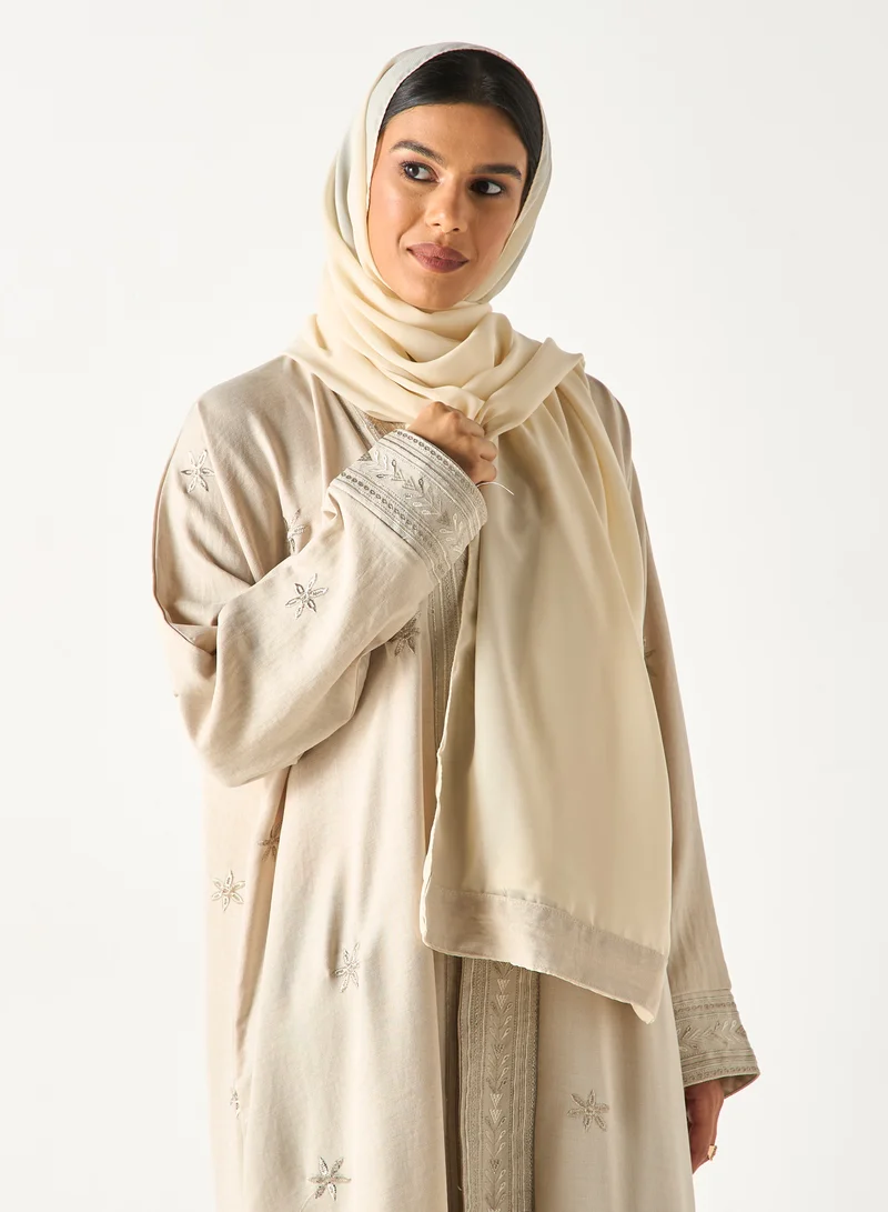 Hadiyath Al Madinah HM - Embroidered Abaya with Hijab