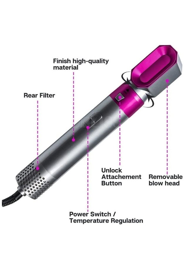 5 in 1 Hair Dryer Hot Air Brush Styler Negative ​Ion Hair Straightener Volumizer Hair Curler Hot Air Wrap Comb Brush