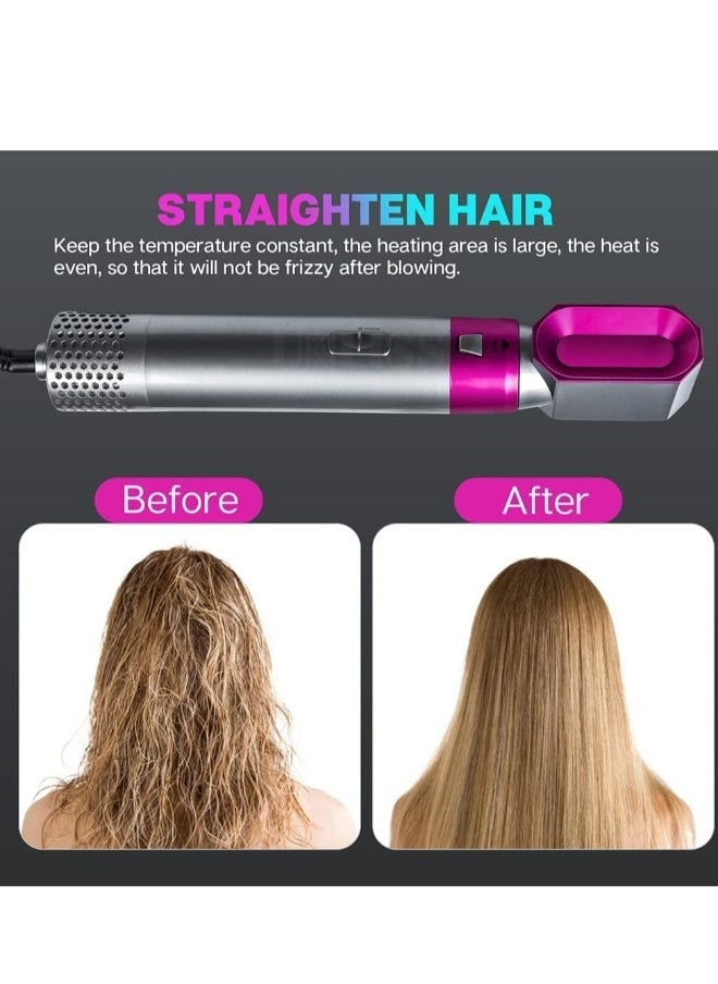 5 in 1 Hair Dryer Hot Air Brush Styler Negative ​Ion Hair Straightener Volumizer Hair Curler Hot Air Wrap Comb Brush