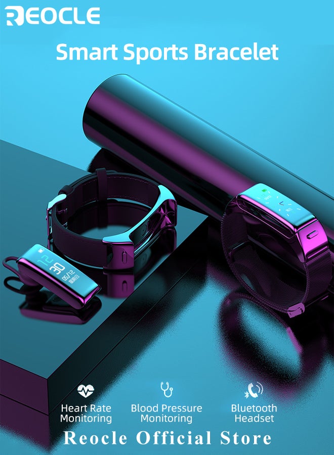 REOCLE Smart Watch Fitness Tracker with Activity Tracker & Sleep Monitor & Blood Oxygen Monitor & Everyday Water Resistant Bluetooth 4.0 Waterproof Smart Band Smart Watch - Image 3