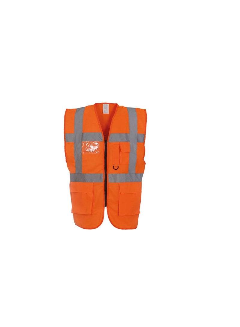 ABBASALI Safety Vest Reflective Fabric Vest with Reflective Stripes Zip - Image 1