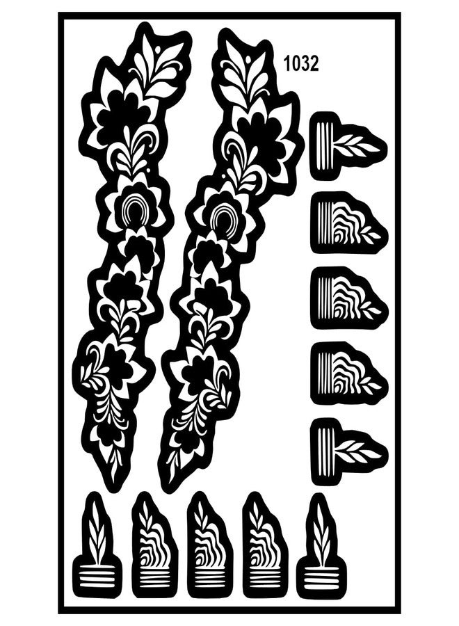 ORDERSHOCK Intricate Hand Mehndi Stencil Sticker for Modern Look - Image 1