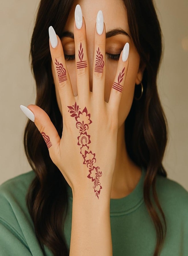 ORDERSHOCK Intricate Hand Mehndi Stencil Sticker for Modern Look - Image 4