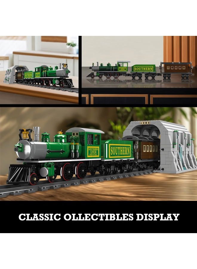 JMBricklayer Model Train Sets for Adults 51110, Steam Locomotive Express City Train Building Kit, RC Train Toys with The Tunnel and Train Track, Collectible Sets, Gifts for 14+ Year Boys Train Lovers - Image 5