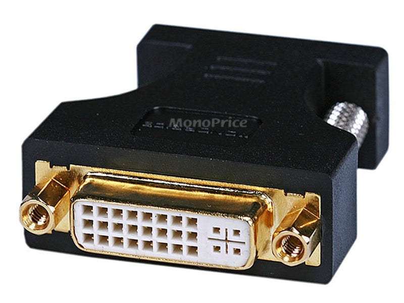Monoprice 102397 HD15 (VGA) Male to DVI-A Female Adapter,Gold Plated (102397) - Image 2