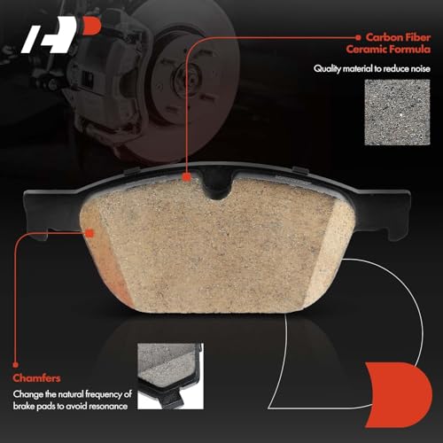 A-Premium Front Ceramic Disc Brake Pads Set Compatible with Volvo XC60 2003-2016, 4 Pcs - Image 3