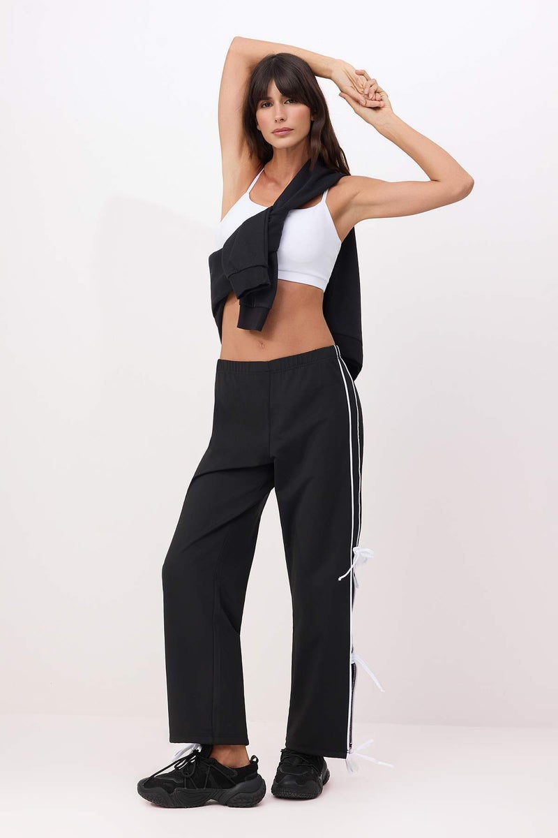 trendyol Black Plain Diver/Scuba Sportswear Sweatpants Thmss26Ea00009 - Image 3