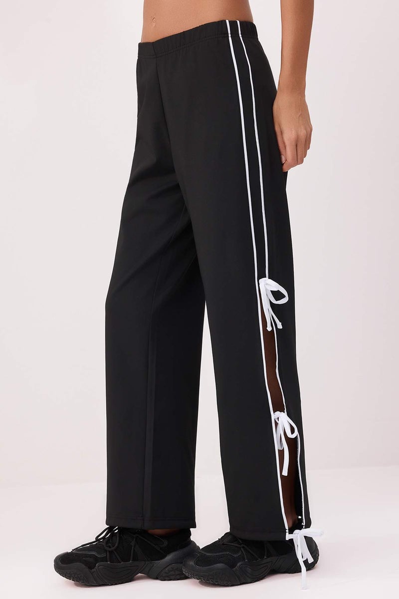 trendyol Black Plain Diver/Scuba Sportswear Sweatpants Thmss26Ea00009 - Image 1
