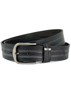 Classic Milano Classic Milano Genuine Leather Belt Men Casual Belt for men Mens belt 40MM 14901 (Black) by Milano Leather  - Image 1